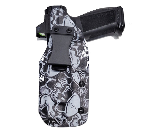 Aggressive Concealment Left Hand Inside carry IWB kydex holster in custom color Graveyard Camo