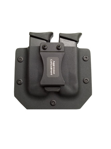 Aggressive Concealment SCCYDMP Kydex Double Mag Pouch for SCCY CPX1/CPX2 9mm Mags
