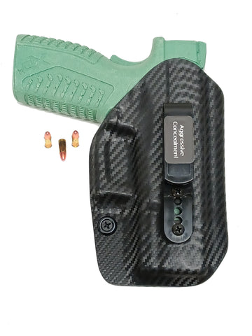 Aggressive Concealment XDME Inside Tuckable IWB Kydex Holster Springfield XDM Elite 3.8 10mm