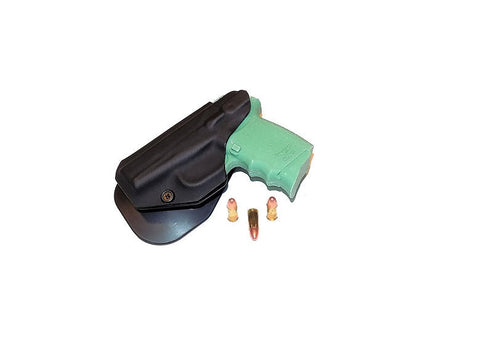 Aggressive Concealment OWB Kydex Paddle Holster Sccy CPX1 Gen 3 accessory rail