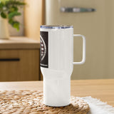 Aggressive Concealment logo Travel mug with a handle