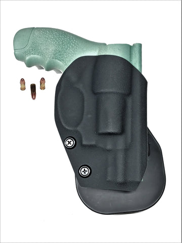 Aggressive Concealment JOWB OWB Kydex Paddle Holster fits Smith & Wesson J Frame revolver 2"